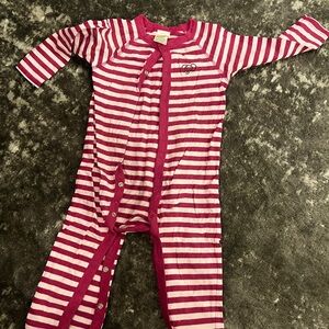 Old Navy Pink Striped Kids Footie